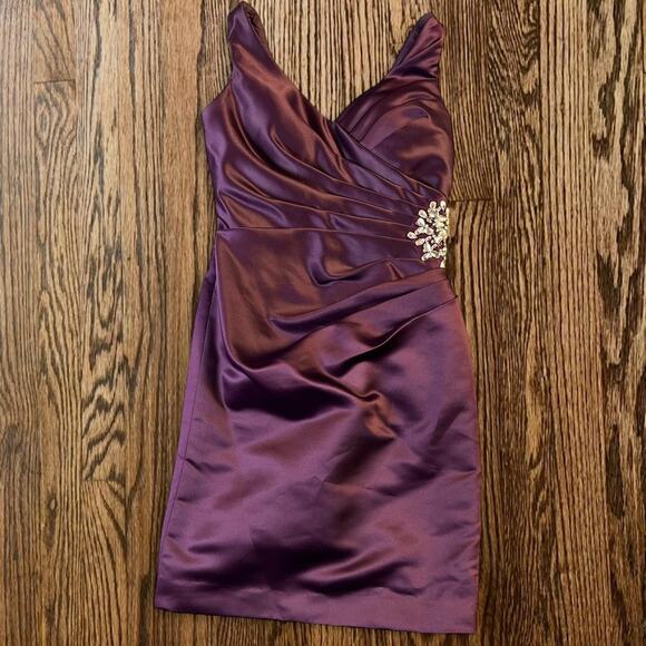 mari lee Dresses & Skirts - Purple dress with rhinestone detail
